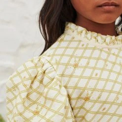 Liilu Organic Cotton Bonita Dress - Flower Check SALE