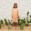 Liilu SALE Organic Cotton Muslin Lilou Dress - Apricot Cream