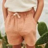 Liilu Organic Cotton Muslin Tudor Shorts - Toast SALE
