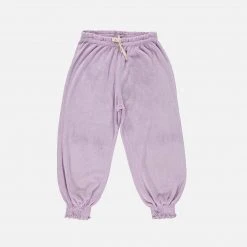 Liilu Organic Cotton Terry Smocked Pants - Lavender