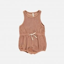 Liilu SALE Organic Cotton Terry Keno Romper - Toast