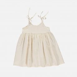 Liilu Organic Cotton Embroidered Louisa Dress - Ecru SALE
