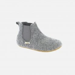 Living Kitzbühel Boiled Wool Early Walker Chelsea Slipper Shoe - Grey