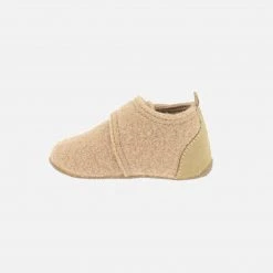 Living Kitzbühel Boiled Wool Slipper Shoe- Camel