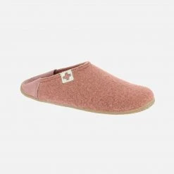 Living Kitzbühel Adult’s Boiled Wool Babouche Slipper - Rosewood