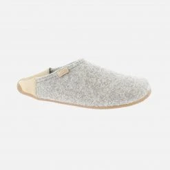 Living Kitzbühel Adult’s Undyed Boiled Wool Babouche Slipper - Natural Ecru