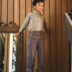 Mabo Cotton Canvas Remy Trousers - Charcoal