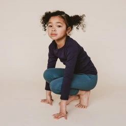 Mabo Organic Cotton Leggings - Azure