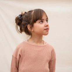 Matona Organic Cotton Waffle LS Top - Terracotta Cotton & Linen