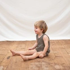 Matona Organic Cotton Waffle Tank Top - Olive