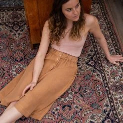 Matona Women's Linen Elsa Skirt - Hazel SALE