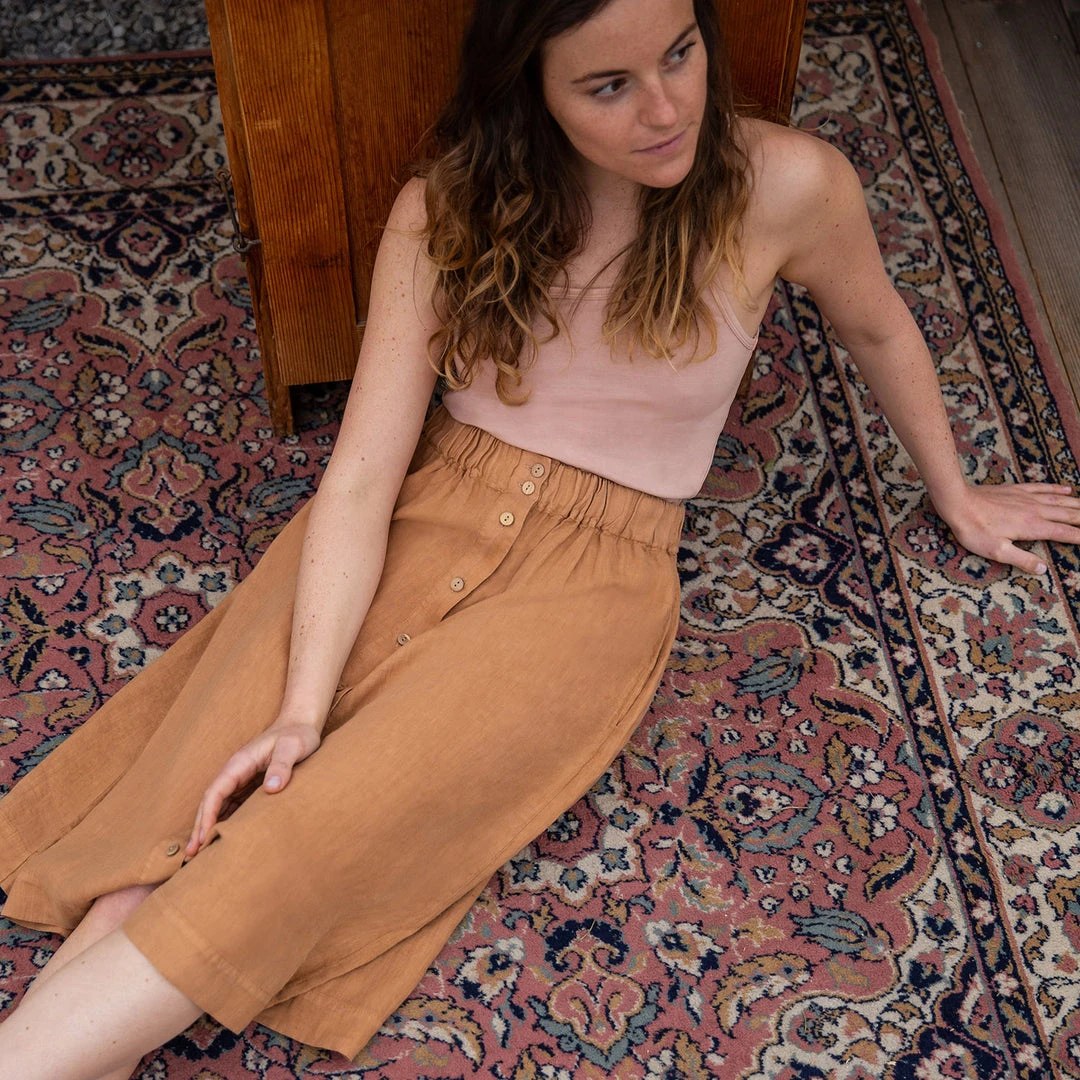 Matona Women's Linen Elsa Skirt - Hazel SALE