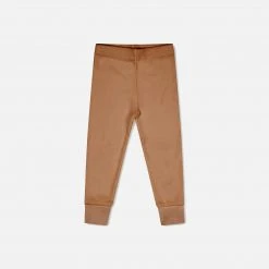 Matona Cotton & Linen Organic Cotton Waffle Pants - Terracotta