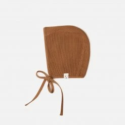 Matona Organic Cotton Waffle Bonnet - Toffee SALE