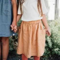 Matona Linen Gaia Skirt - Honey