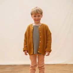 Matona Organic Cotton Nico Cardigan - Mustard