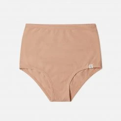 Matona Women's Organic Cotton Basic High Waist Briefs - Terracotta SALE
