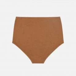 Matona Women's Organic Cotton Basic High Waist Briefs - Toffee SALE