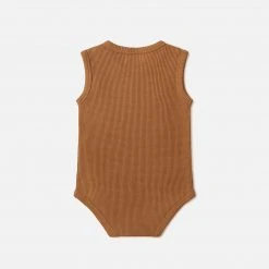 Matona Organic Cotton Waffle Leo Body - Toffee