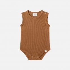 Matona Organic Cotton Waffle Leo Body - Toffee