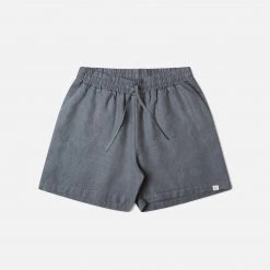 Matona Women's Linen Robin Shorts - Storm Blue