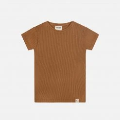 Matona Organic Cotton Rib Suna Tee - Toffee SALE