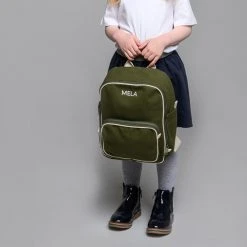Organic Cotton Mela II Mini Backpack - Olive Green