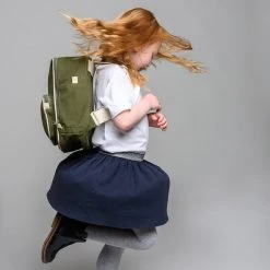 Organic Cotton Mela II Mini Backpack - Olive Green