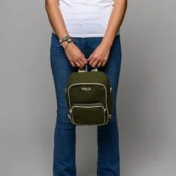 Organic Cotton Mela II Mini Backpack - Olive Green