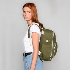 Organic Cotton Mela II Backpack - Olive Green