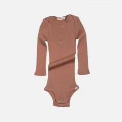 Minimalisma Silk/Cotton Rib Bono LS Body - Nougat SALE