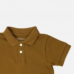 Minimalisma Organic Cotton Piqué SS Eiven Polo Shirt - Seaweed