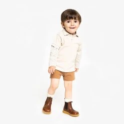 Minimalisma SALE Organic Cotton Piqué Ejby Shorts - Nougat