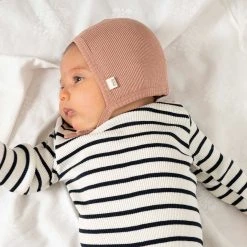 Minimalisma Silk/Cotton Rib Bloom Bonnet - Nougat SALE