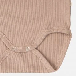 Minimalisma Organic Cotton Rib Sleeveless Rap Body - Latte