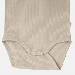 Minimalisma Organic Cotton Rib Sleeveless Rap Body - Pale Olive SALE