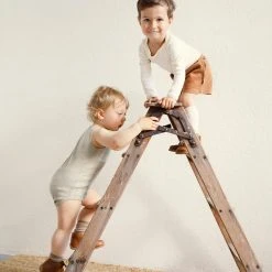 Minimalisma Organic Cotton Rib Sleeveless Rap Body - Pale Olive SALE