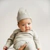 Minimalisma Organic Cotton Rib Ry Baby Hat - Pale Olive SALE
