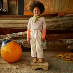 Misha & Puff Pima Cotton Short Sleeve Breezy Sweater - Moon