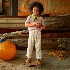 Misha & Puff Pima Cotton Short Sleeve Breezy Sweater - Moon