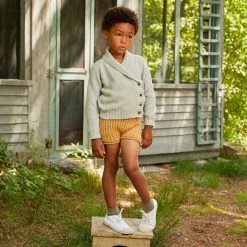 Misha & Puff Pima Cotton Cottonseed Saltwater Cardigan - Steel Blue