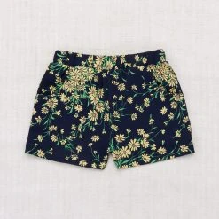 Misha & Puff Pima Cotton Cycling Shorts - Maritime Blue Wild Daisy Cotton & Linen