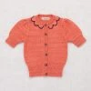 Misha & Puff Pima Cotton Ellie SS Cardigan - Melon Cotton & Linen