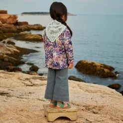 Misha & Puff Cotton & Linen Hand Crochet Pima Cotton Kerchief - Moon