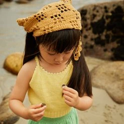 Misha & Puff Hand Crochet Pima Cotton Kerchief - Root Cotton & Linen