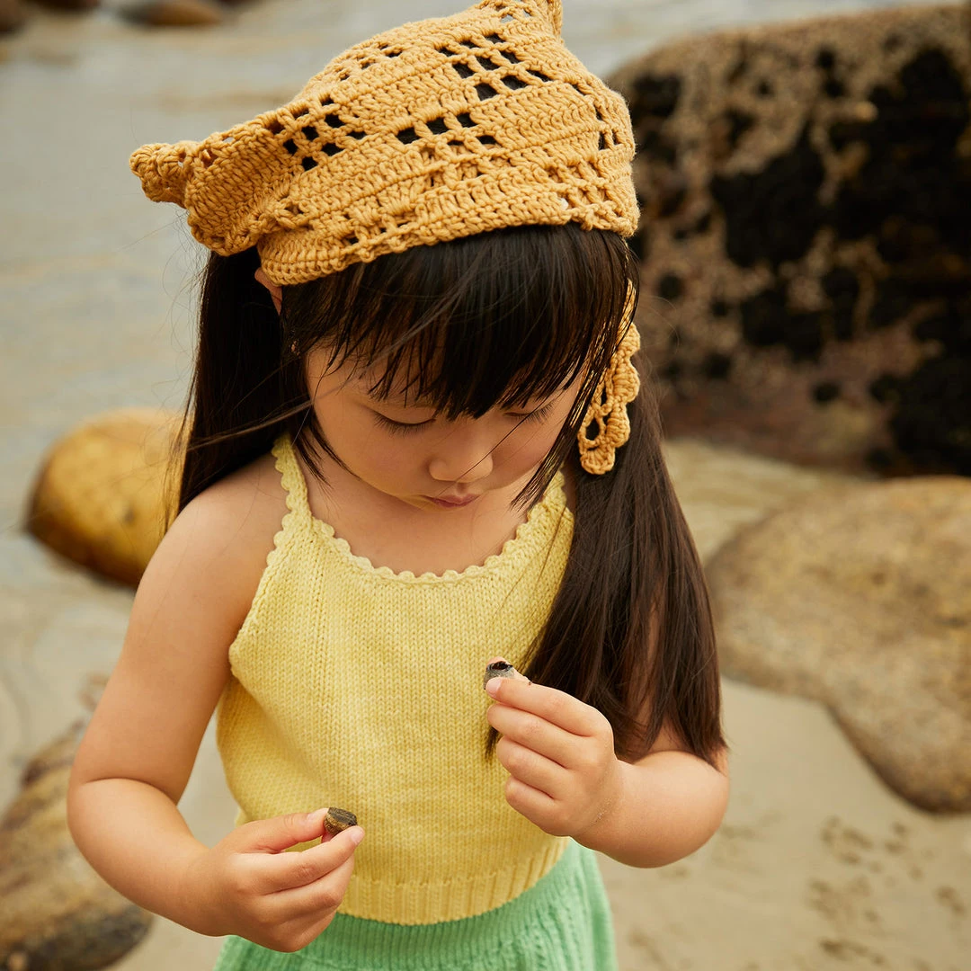 Misha & Puff Hand Crochet Pima Cotton Kerchief - Root Cotton & Linen