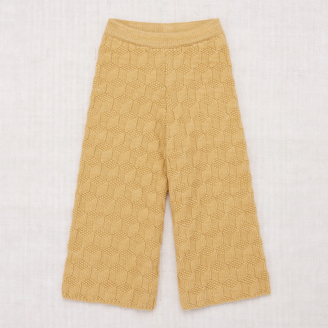 Misha & Puff Pima Cotton Block Stitch Wide Pants - Root Cotton & Linen