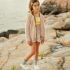 Misha & Puff Hand Knit Pima Cotton Plum Island Beach Jacket - English Rose