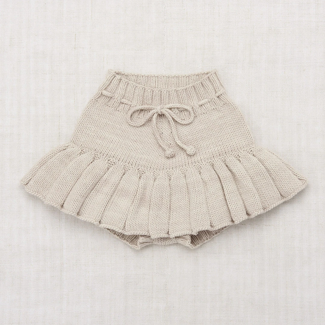 Misha & Puff Hand Knit Pima Cotton Skating Pond Skirt - Moon Cotton & Linen