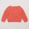 Misha & Puff Hand Knit Pima Cotton Summer Popcorn Sweater - Melon